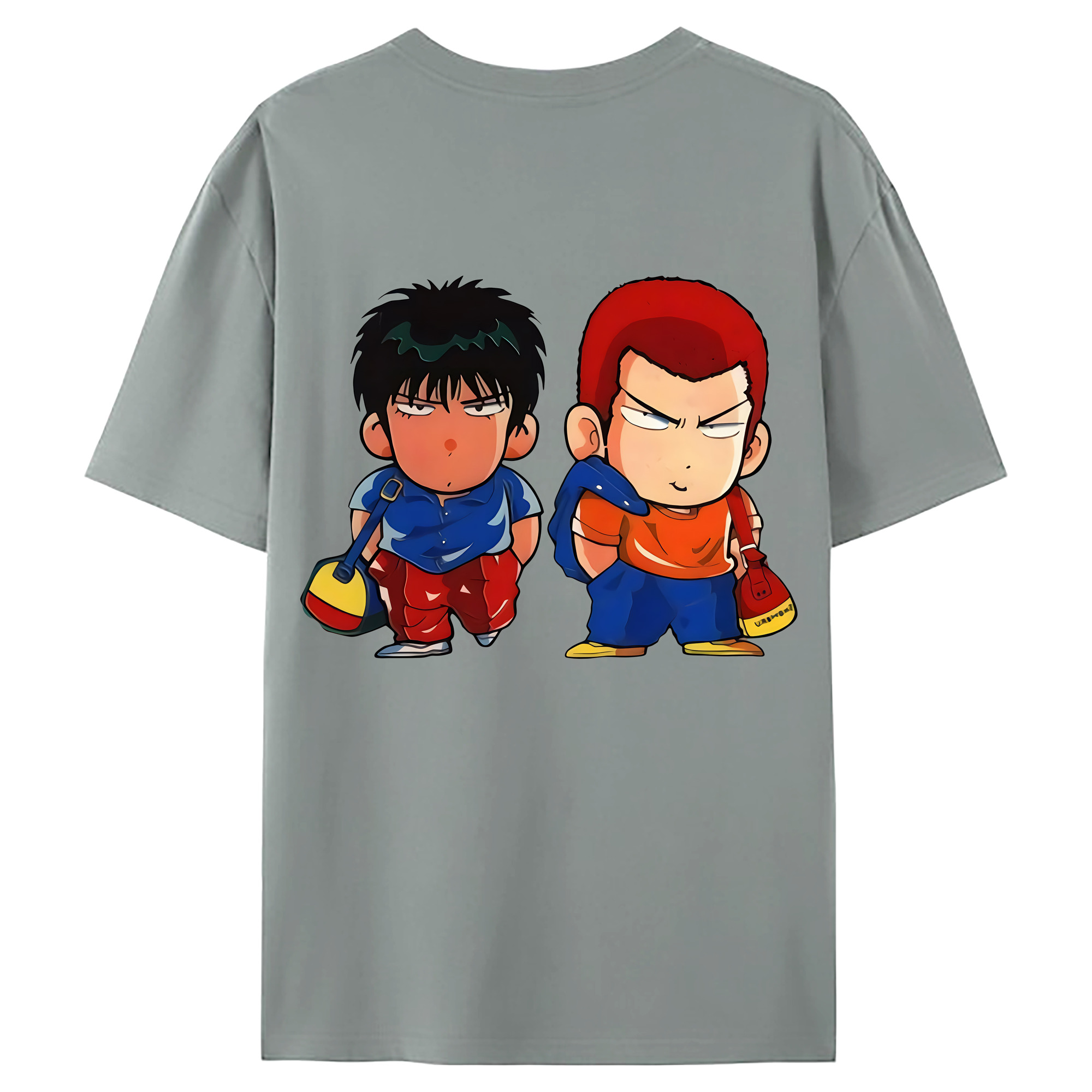 （画像用） SLAM DUNK／スラムダンク 綿100％ メンズ半袖Tシャツ（バックプリント） 通気性